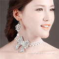 MYLOVE Crystal bride jewelry white lace bow jewelry set MLT018